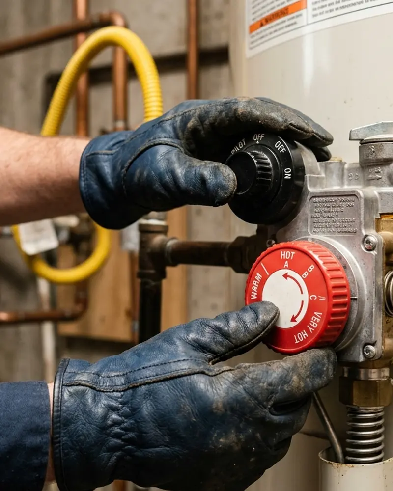 Close-up of Gas Line Repair & Installation work by Water Heater Jockey in Buskirk